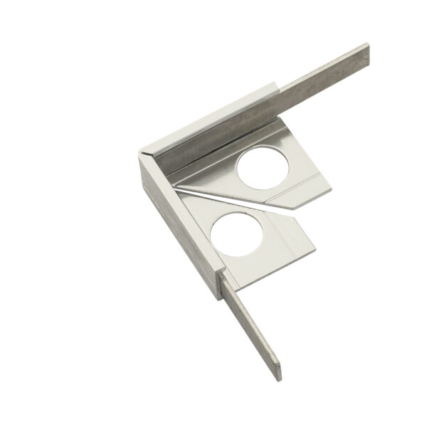 41051 41052 41053 - beava classic l-shaped corners brushed silver pack of 2