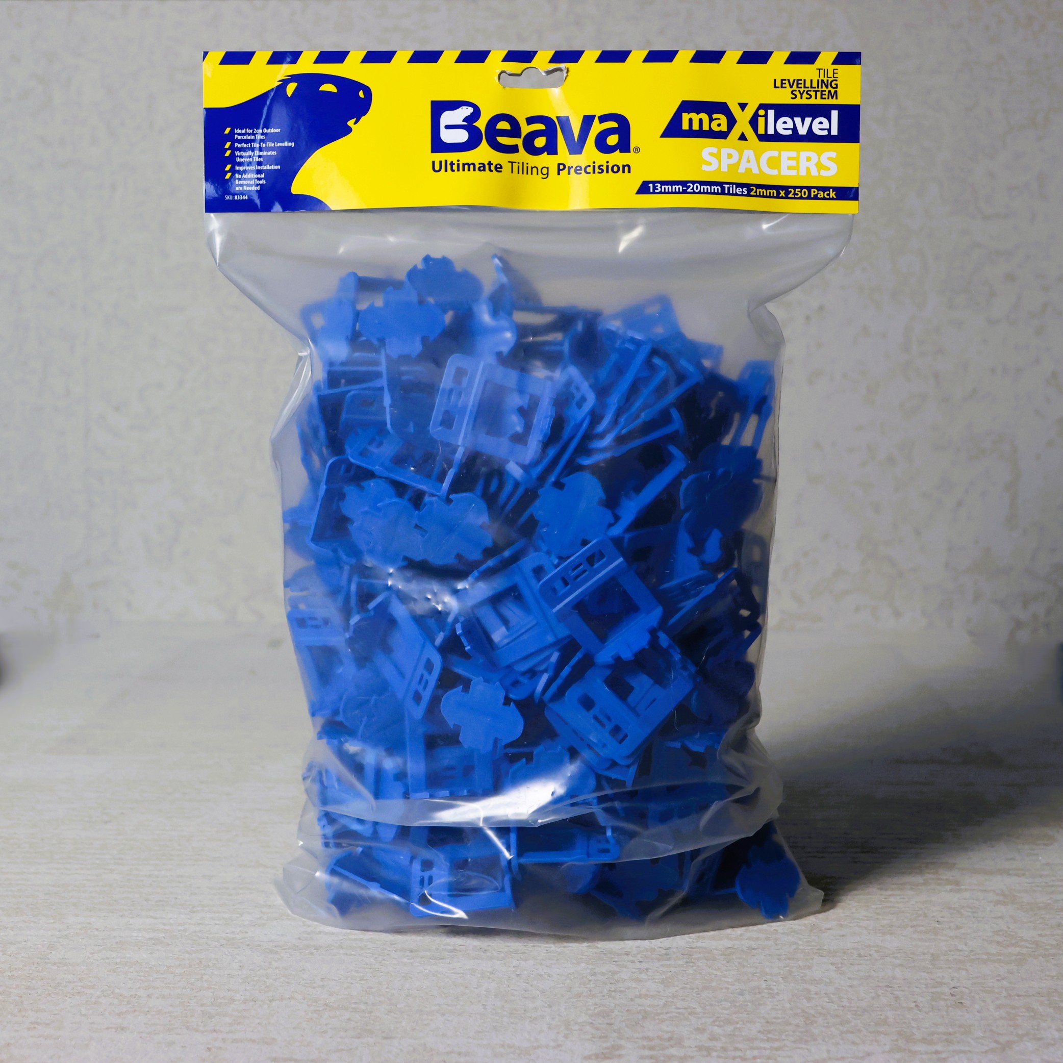 Beava Maxilevel 2mm Spacer 13mm-20mm Tiles (250 pk) (front)