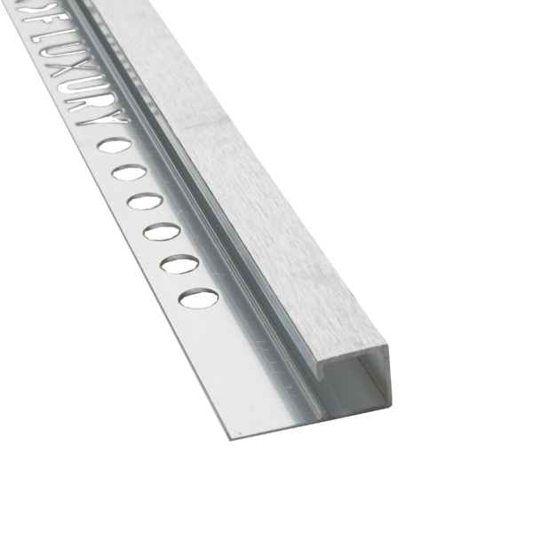 Beava Unique Box Tile Trim Brushed Silver